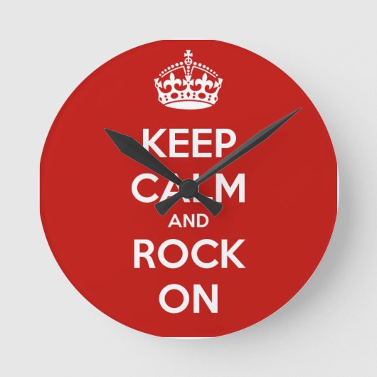 保落ち着いて ラウンド壁時計 (正面)