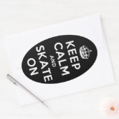 保落ち着いて 楕円形シール (封筒)