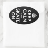 保落ち着いて 楕円形シール (バッグ)