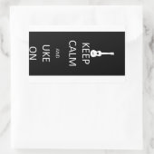 保落ち着いて 長方形シール (バッグ)