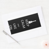 保落ち着いて 長方形シール (封筒)