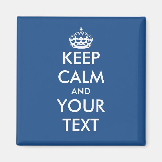 保落ち着いて |青と白 マグネット (正面)