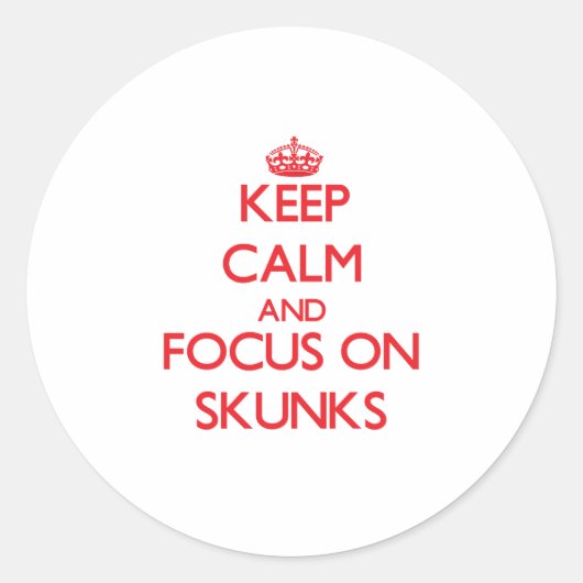 保落ち着いてSkunks ラウンドシール (正面)