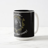 保落ち着き祈て!熱狂する金ゴールド枠で ツートーンマグカップ (正面右)