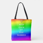 保落ち着き結婚したと滞在プリントトートバッグ トートバッグ (裏面)