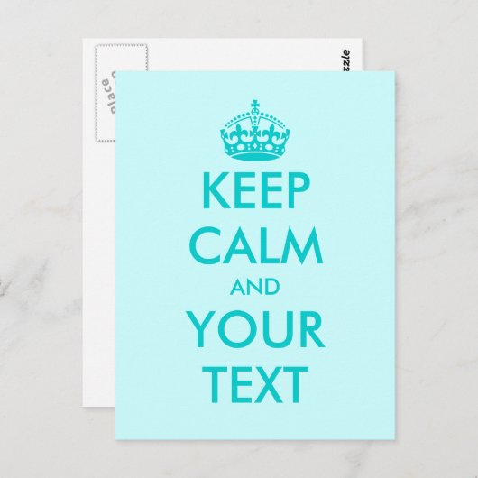 保落ち着き |ターコイズ青 ポストカード (正面/裏面)