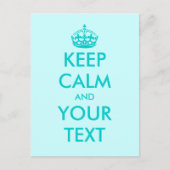 保落ち着き |ターコイズ青 ポストカード (正面)