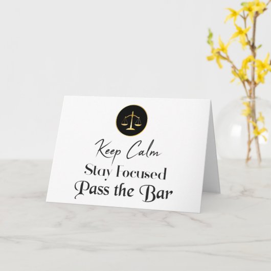 保落ち着け。集中して。バー試験に合格。 カード (黄色い花)