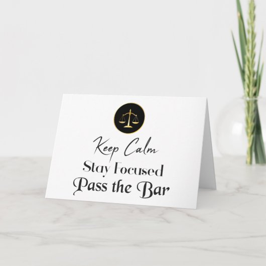 保落ち着け。集中して。バー試験に合格。 カード (正面)