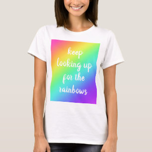 「保虹を求めて見上げる」女性用Tシャツ Tシャツ