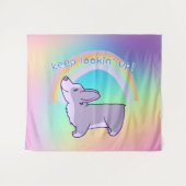 「保見ろ！」 コーギレインボー タペストリー (正面(横))