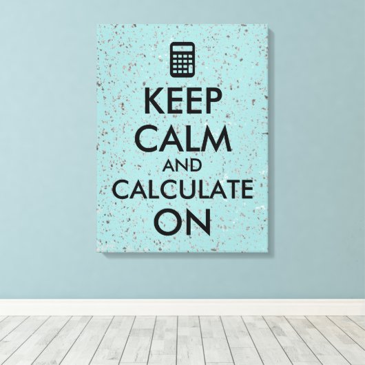 保計算に関する計算と計算のカスタム キャンバスプリント (インサイチュ (ウッドフロア))