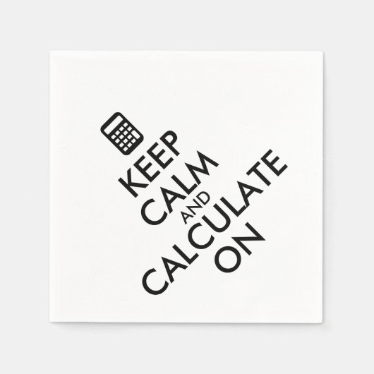 保計算に関する計算と計算のカスタム スタンダードカクテルナプキン (正面)