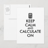 保計算に関する計算と計算のカスタム ポストカード (正面/裏面)