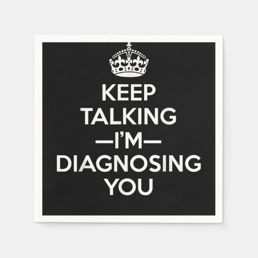 保診断してる – 心理学者Psy スタンダードカクテルナプキン (正面)