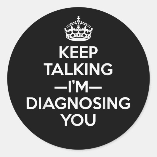 保診断してる – 心理学者Psy ラウンドシール (正面)