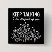 保診断してる 缶バッジ (正面)