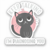 保診断の話 – 心理学おもしろい シール (正面)