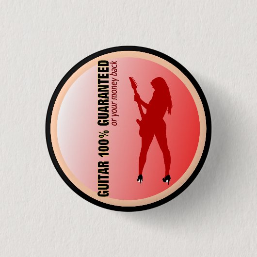 保証されるギター100% 缶バッジ (正面)