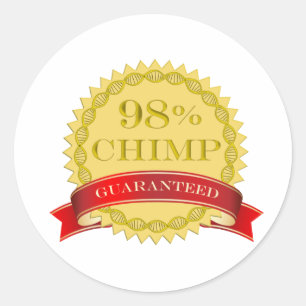 保証される98%のチンパンジー- ラウンドシール