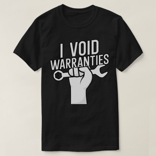 保証を無効にします 1 Tシャツ (デザイン正面)
