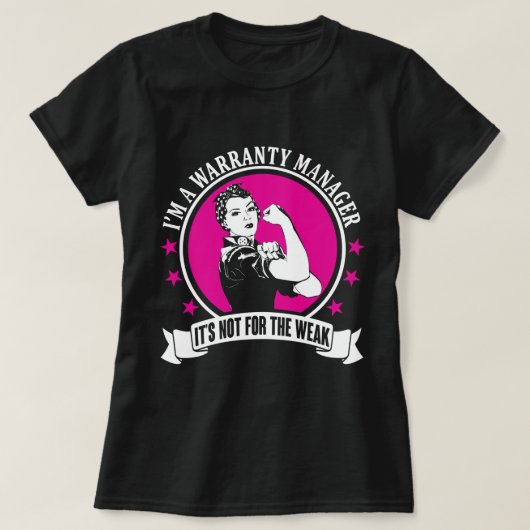保証マネージャ Tシャツ (デザイン正面)