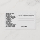 保証債名刺 名刺 (裏面)