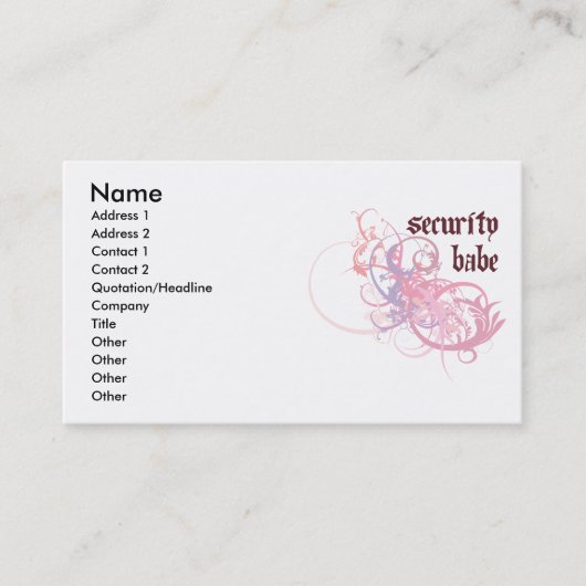 保証可愛い人 名刺 (正面)