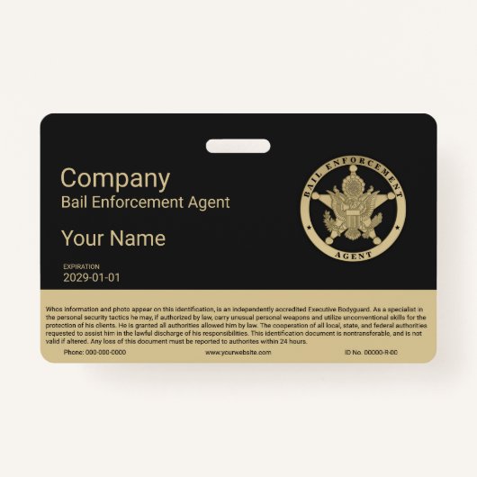 保証執行エージェントのバッジ バッジ (正面)