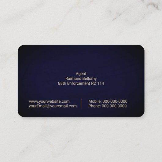 保証執行エージェントの名刺 名刺 (裏面)