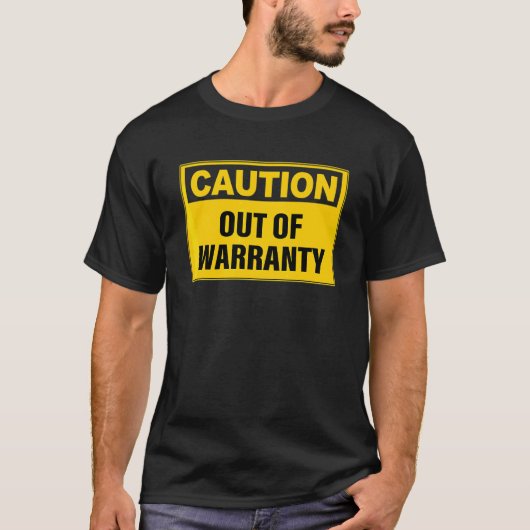 保証対象外の注意見積もり Tシャツ (正面)
