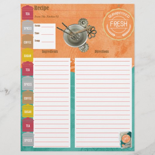 保証新しいレシピ挿入 (正面)