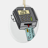 保証破片のクレジットカード機械 セラミックオーナメント (右)