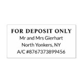 保証金のみ裏書を確認モダン ラバースタンプ (インプリント)