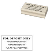 保証金のみ裏書を確認モダン ラバースタンプ (押印)