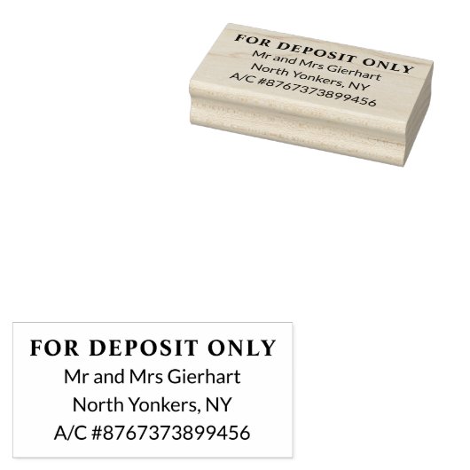 保証金のみ裏書を確認モダン ラバースタンプ (押印)