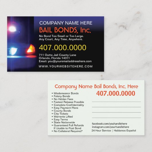 保証金債券カスタマイズ可能な名刺テンプレート 名刺 (正面/裏面)