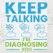 保話してるサイコロのギフトの診断 ワインラベル (シングルラベル)