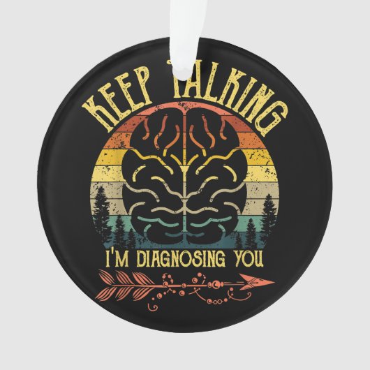 保話して心理学おもしろいC オーナメント (正面)