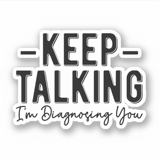 保話して診断するおもしろいセラピスト シール (正面)