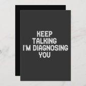 保話して診断するおもしろいセラピスト 招待状 (正面/裏面)