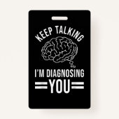 保話す引用文ギフトの診断おもしろい中 バッジ (正面)