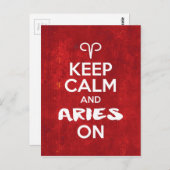 保誕生日星占いの静かな牡羊座 ポストカード (正面/裏面)