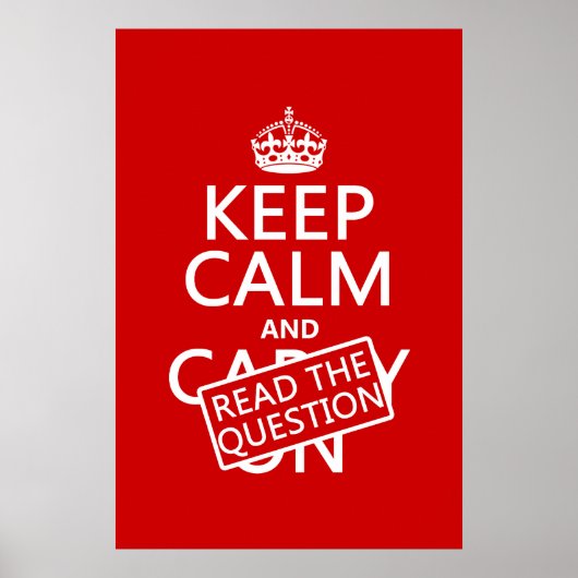保読質問(全色) ポスター (正面)