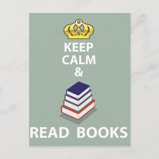 保読CalmとBooksのベクトル ポストカード (正面)