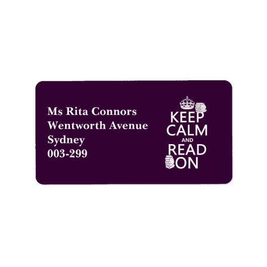 保読CalmとOn(任意の色) ラベル (正面)