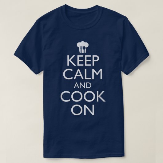 保調理師オンおもしろい料理 Tシャツ (デザイン正面)