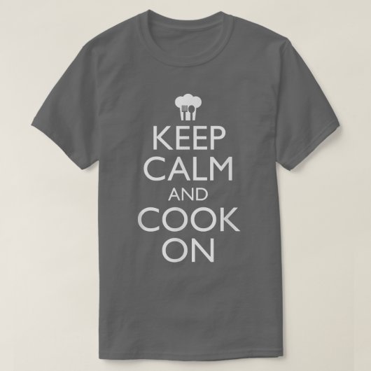保調理師オンおもしろい料理 Tシャツ (デザイン正面)