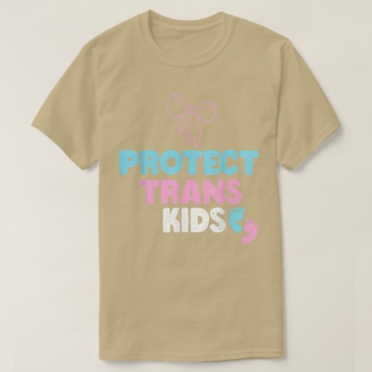 保護おもしろいトランス子供の引用文LGBTカッコいい保護T Tシャツ (デザイン正面)
