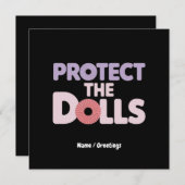 保護おもしろい人形:トランス女性の連帯 招待状 (正面/裏面)